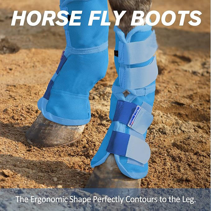 Adjustable Horse Leg Boots Breathable Neoprene Equine Guards Mosquito Repellent Wraps Reduced Fatigue Equestrian Gear - Rose